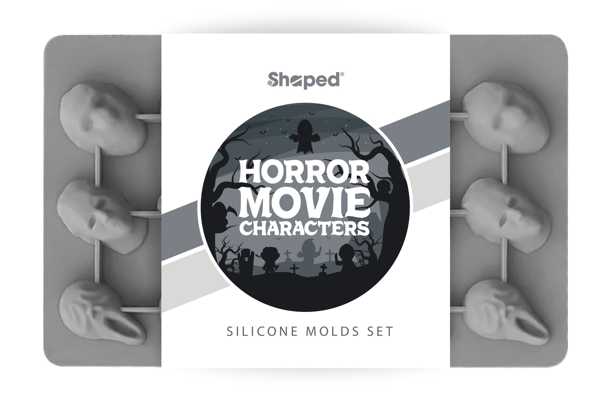 Set of 4 Silicone Molds for Epoxy Resin Art Chibi factory Horror Movie Killers